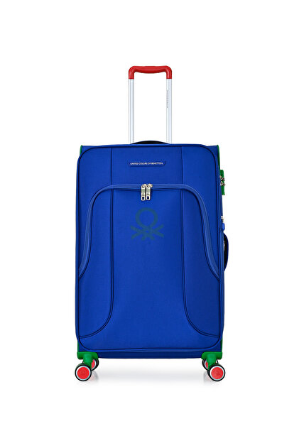 blue sky　プルソワン3点 United Colors of Benetton Mavi Unisex Çekçekli Kumaş Valiz