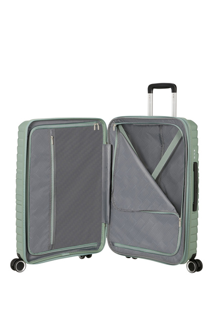 UNKNOWN×HCX American Tourister Haki Çekçekli Sert Valiz FLYTWIST-SPINNER 67/24