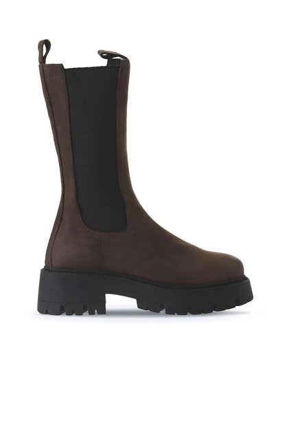 Brown Dark Nubuck Women's Wedge Heeled Boots 01Wv3115