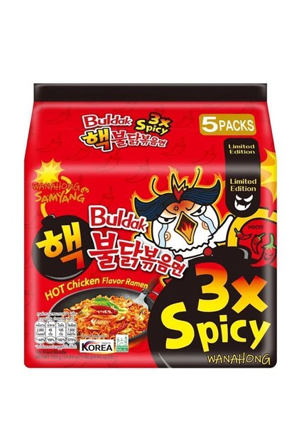 3x Spicy Hot Chicken Flavor Ramen 140 G 5 Adet