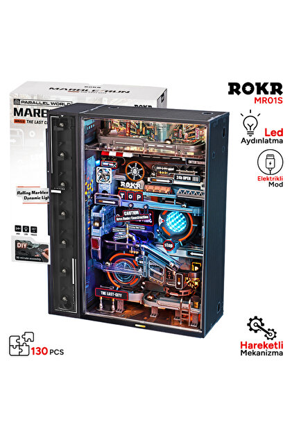 ROKR MR02S The Future City Marble Run DIY Mechanical 3D Puzzle