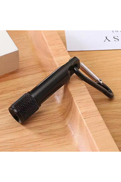 Button Electronic black WHITE Mini Torch Keychain Pendant with battery Portable Small Light led flas