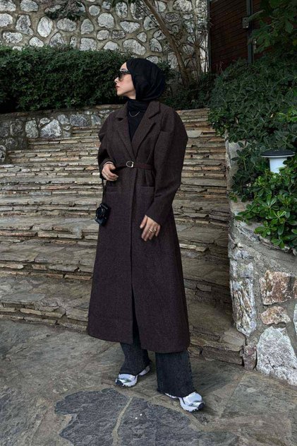 Brown Watermelon Sleeve Coat