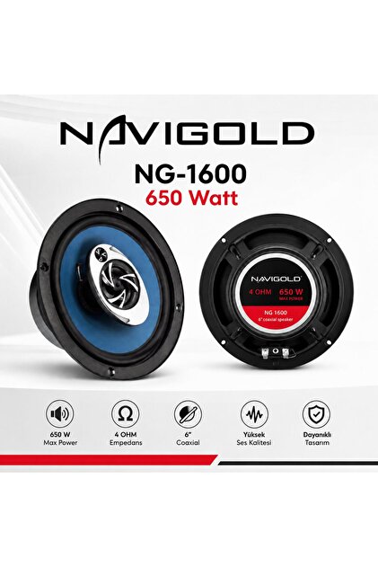 Mehter Ng-1600 Çifti 1300 Watt 16 Cm Araba Oto Hoparlör Tweeter'lı