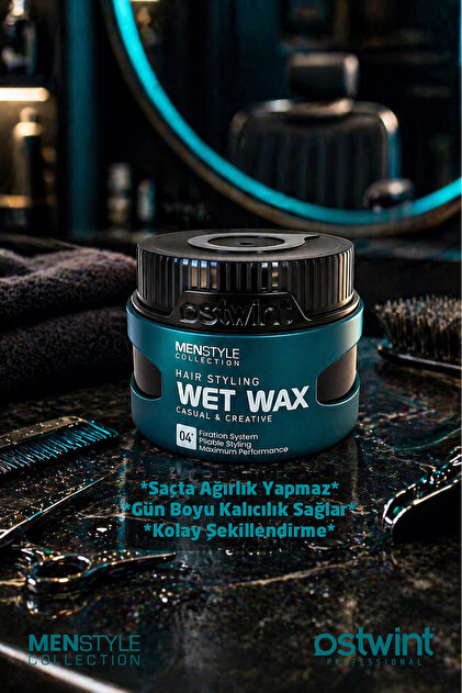 Ostwint Profesyonel Saç Şekillendirici Wet Wax, Doğal Ve Güçlü