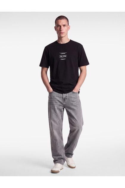 Short Sleeve Crew Neck Regular Fit Cotton Printed T-Shirt