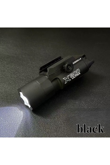 black Tactical Light X300 X300U Nylon Pistol Gun Strobe LED Light Fit 20mm Rail Airsoft Hanging Hunt