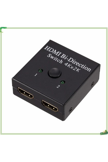 Black HDMI-compatible Switch Bi-Direction HDMI Splitter 1x2/2x1 Adapter 2 in 1 out Converter for PS4