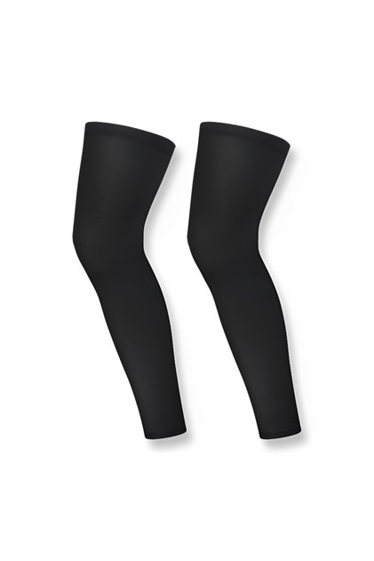 XL (Weight 70-80KG) Black (1Pair) Summer Cycling Leg Compression Sleeves Outdoor Sports Quick Dry Kn