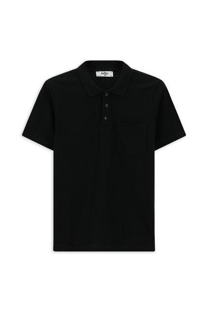 Slim Fit Slim Fit Cotton Pocket Polo Neck T-Shirt