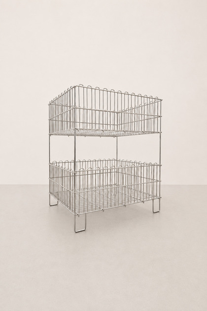 Folding Basket Double Layer Wire Basket 60x80 Cm