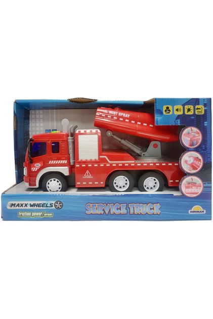 Masina de pompieri cu pulverizator de apa, Maxx Wheels,1:16