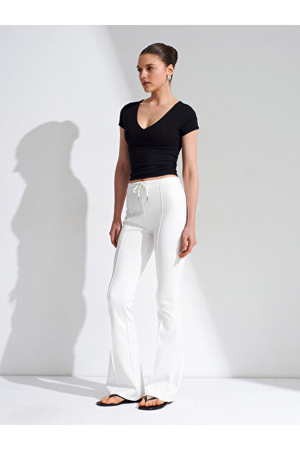 71916 Lace-Up Cotton Trousers