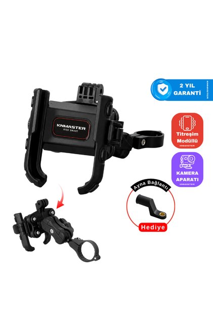 TT450 PRO Titreşim Önleyicili Motosiklet Telefon Tutucu (Kamera Bağlantılı) (2 Yıl Garanti)
