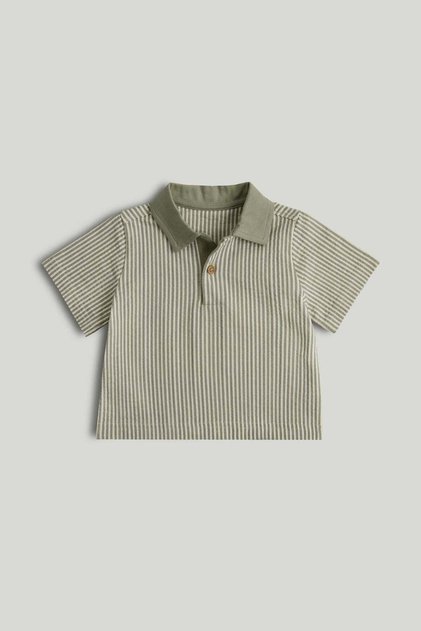 Green Striped Polo Shirt