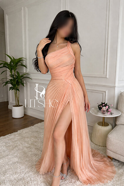 apricot color dress Apricot Peach Chiffon Bridesmaids Dress Long Peach Puff Strapless Part –  DaisyFormals-Bridesmaid and Formal Dresses in 59+ Colors main image 1