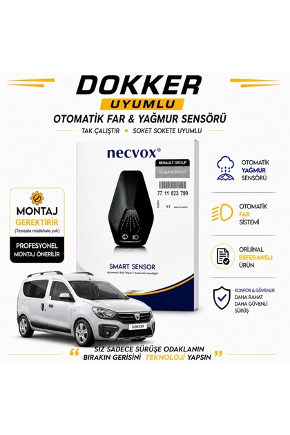 Dacia Dokker Uyumlu Otomatik Yağmur ve Far Sensörü - Tak Çalıştır Ürün