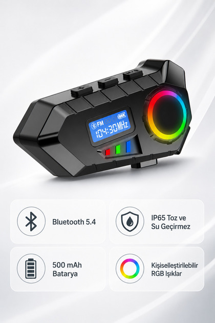 SEYUTECH SY-20 Max Telsiz Özellikli 5.3 Motosiklet Kask Kulaklık