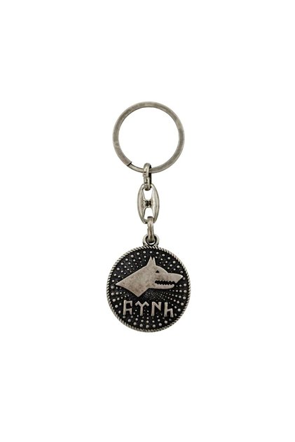 Turkish Written Wolf Metal Keychain A10