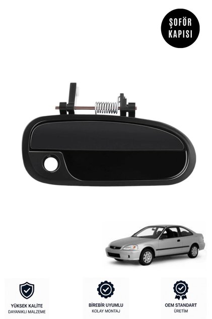 Front Left Exterior Door Handle (Driver) Compatible with Honda Civic Ies Vtec 1996-2000