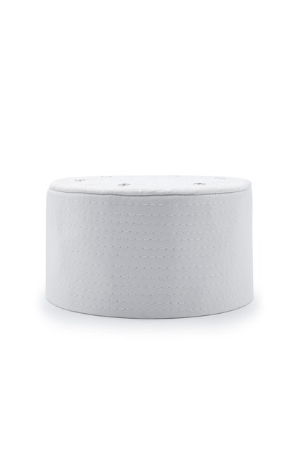 Çocuk Talebe Kalıp Sarık Takkesi - Bird's Eye - White - Felt