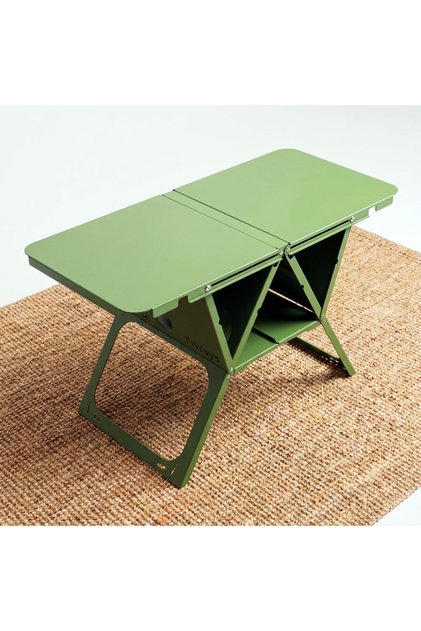 AXIS™ V2 Haki Metal Kamp Masası, 1mm Çelik Gövde, Profesyonel Katlanır Çantalı Outdoor Sehpa