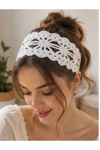 Bohemian Style Hand Knitted Hair Band