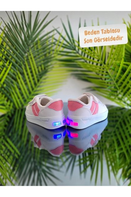 Cırt Cırtlı Işıklı Kız Erkek Unisex Bebe Çocuk Sneaker Spor Ayakkabı