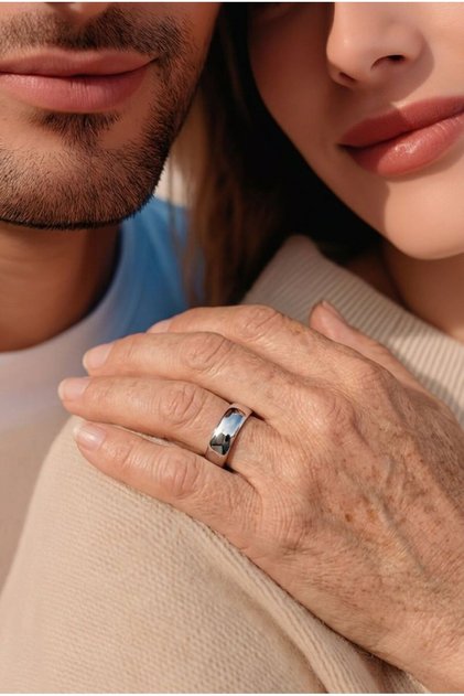 Steel Size 21 Unisex Wedding Ring
