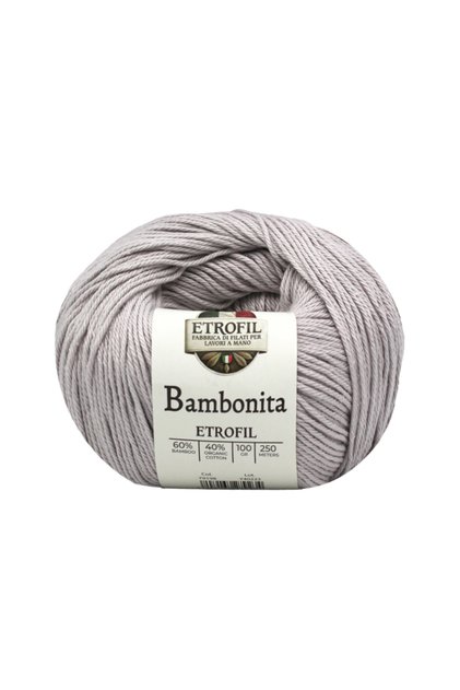 Bambonita Örgü İpi Açık Gri %60 Bambu %40 Organik Pamuk 100g 250m (79198)