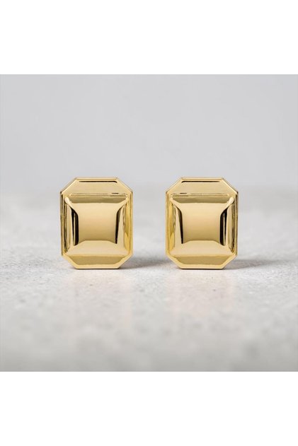 Gold Plate Square Earrings
