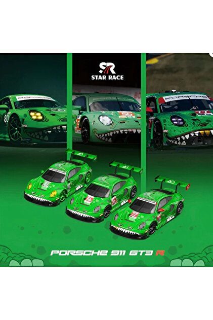 mini gt STAR RACE 1/64-Porsche 911 GT3 R - Tyrannosaurus - 3 Car