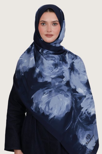 Bursa Silk Shawl - Midnight Series -