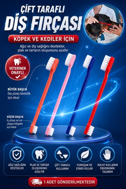Kedi Köpek Diş Fırçası 1 Adet