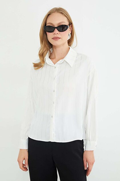 Striped Oversized Long Back Shirt