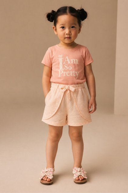 Baby Girl Summer T-Shirt and Shorts Set Comfortable Casual Wear