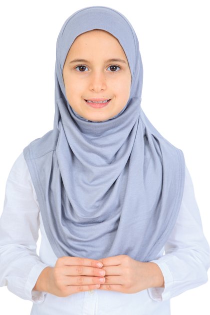 Girl's Ready-Made Headscarf Practical Combed Cotton Shawl Islamic Clothing