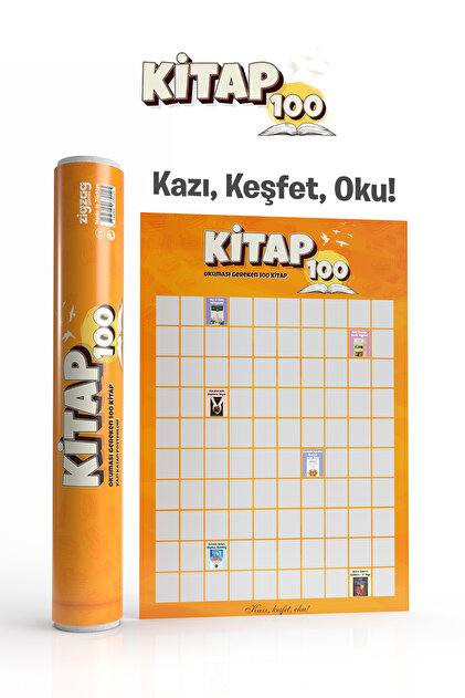 Zigzag Kitap 100 Kazı Kazan Poster | Okuma Listesi Takip Posteri