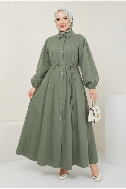 Haki Hijab Dress