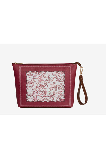Carpe Diem Claret Red Vegan Leather Clutch & Portfolio Bag 30X21 cm