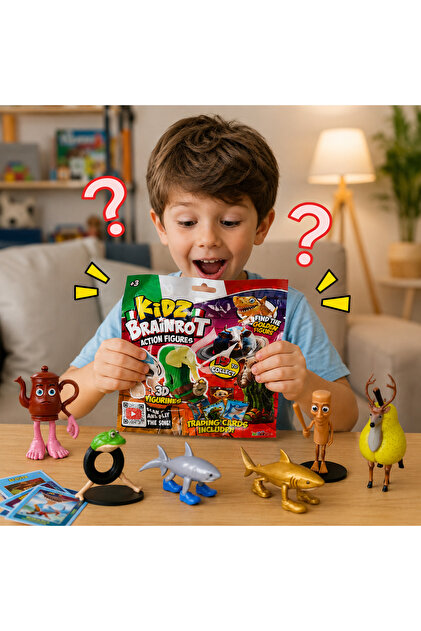 邦楽 susquatch / TOY BOX BRAIN + Water plant Cici Oyuncak Kidz Brainrot Sürpriz Figür Paketi 3D Koleksiyon