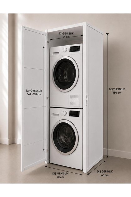 PVC Çamaşır Makinesi Dolabı