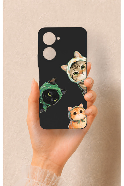 Vivo Y18 Compatible Cat Team Patterned Silicone Case