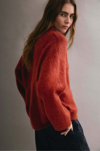 Oversized mohair-blend jumper