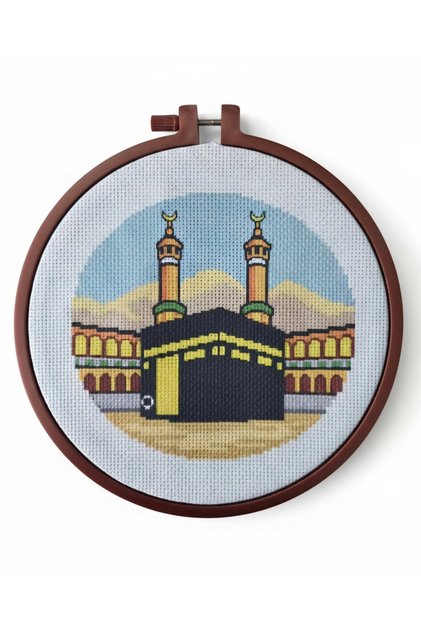 Cross-Stitch Starter Set, Printed Etamin Kit - Kabe