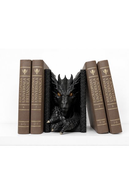 Suport Carte Dragon Negru cu Gheare – Decorațiune Fantasy pentru Birou