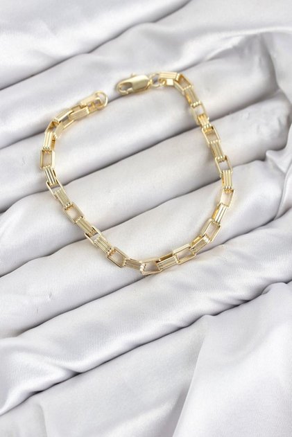 Cm Square Ring Model Gold Color Brass Women's Bracelet