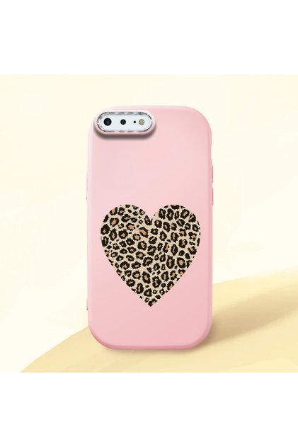 iPhone 8 Plus Compatible Case Camera Protector Pink Silicone Couple Phone Case Heart Pattern