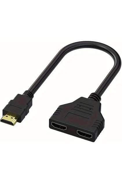 HDMI Splitter 1080P Dual Port Y Adapter - Cable Splitter for HDTV LCD TV Box PS3 - 1 Input 2 Output Connector