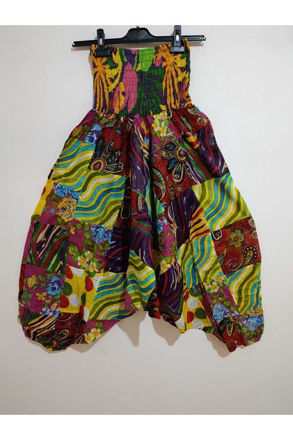 Indian baggy, summer, thin cotton fabric, authentic, high-net, baggy with elastic waist and legs
